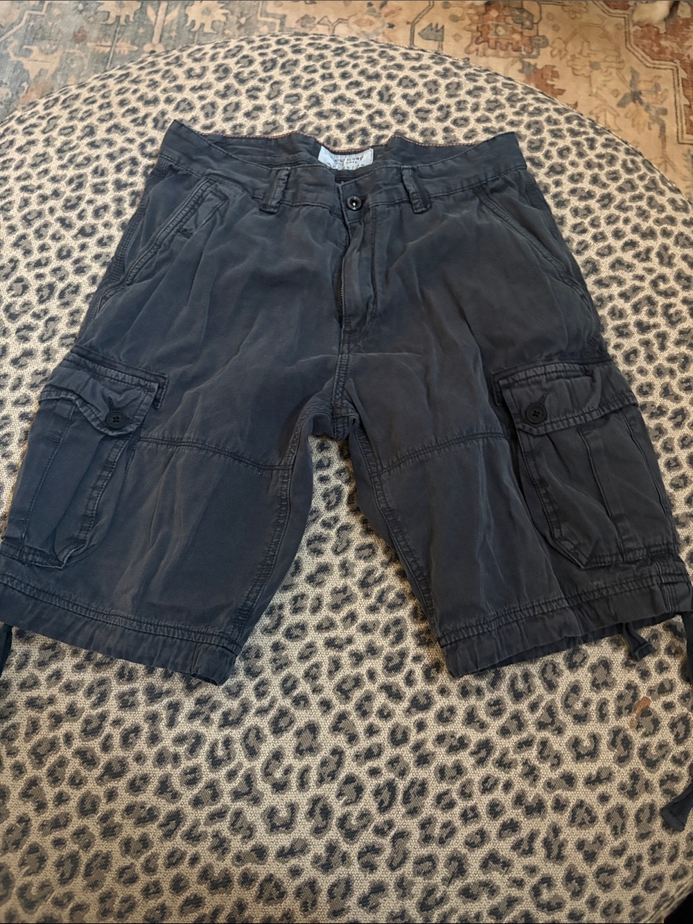 Denim & Flower Men's Dark Gray Cargo Shorts